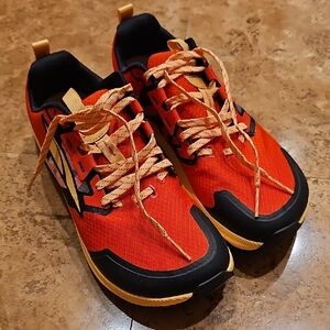 Altra Lone Peak Trail Running Shoe Men's Red Orange/Black